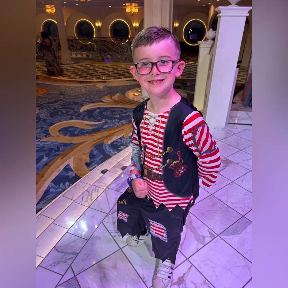 Pirate Lad Kids Costume - Black, Red, White 8-10 - Picture 2 of 3